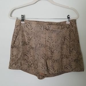 Zara snake print shorts
